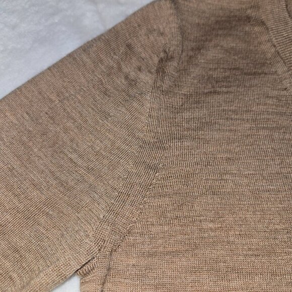 Classic Tan V-Neck Sweater - Picture 6 of 11